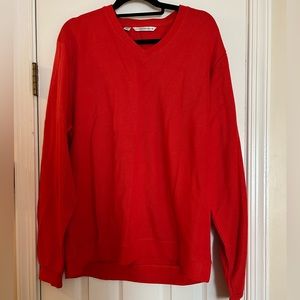 Cutter and Buck Men’s orange v neck sweater